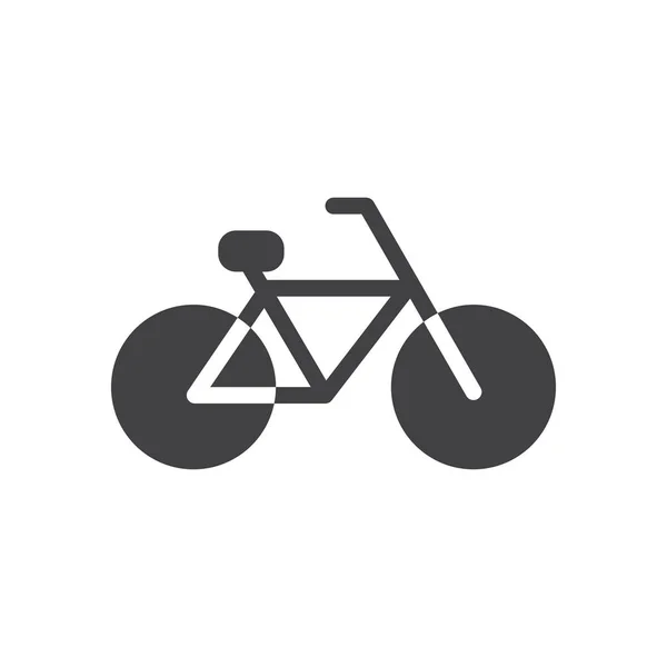 Icono Bicicleta Signo Plano Lleno Pictograma Glifo Sólido Ilustración Vectorial — Vector de stock