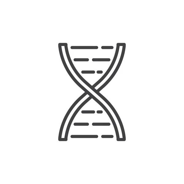 Иконка Молекулярной Линии Днк Очертания Векторного Знака Пиктограмма Линейного Стиля — стоковый вектор