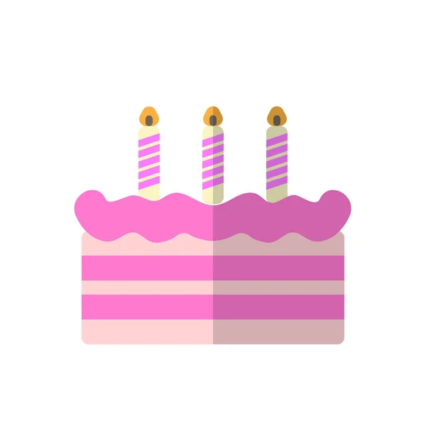 День Рождения Торт Плоская Иконка Заполненный Векторный Знак Красочные Пиктограммы — стоковый вектор