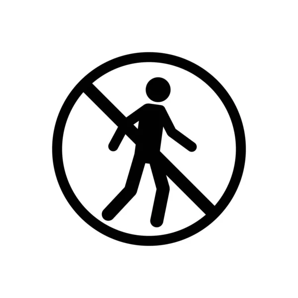 Sin Icono Entrada Prohibición Círculo Sin Prohibición Señal Stop Símbolo — Archivo Imágenes Vectoriales