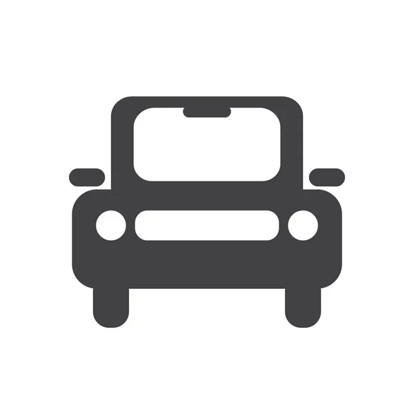 Fahrzeug Ikone Gefülltes Flachschild Durchgehendes Glyphen Piktogramm Auto Vektorillustration — Stockvektor