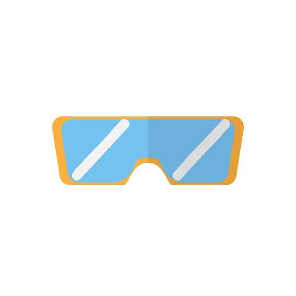 Sicherheitsbrille Flaches Symbol Gefülltes Vektorzeichen Buntes Piktogramm Isoliert Auf Weiß — Stockvektor