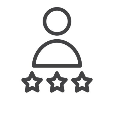 Kullanıcı satırı simgesi, Anahat vektör işareti üzerinde beyaz izole doğrusal stil piktogram. Sembol, logo illüstrasyon. Düzenlenebilir kontur.