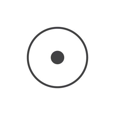 Güneş sembol simge vektör, dolu düz işareti, üzerinde beyaz izole katı piktogram. Astroloji sembolü, logo illüstrasyon