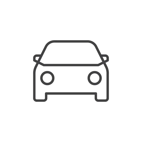 Pictogram Van Lijn Van Auto Overzicht Vector Teken Lineaire Stijl — Stockvector