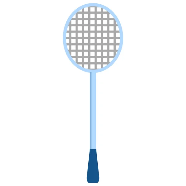 Icono Raqueta Bádminton Diseño Estilo Plano Ilustración Vectorial Aislado Blanco — Vector de stock