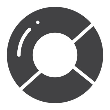 Pasta grafik simge vektör, düz işareti, üzerinde beyaz izole katı piktogram dolu. Sembol, logo illüstrasyon