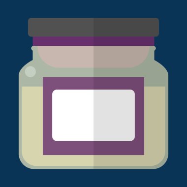 Tıbbi merhem vektör çizim ile jar. Düz stil tasarım. Renkli grafik