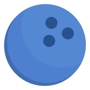 Bowling topu simge, vektör çizim düz stil tasarım üzerinde beyaz izole. Renkli grafik