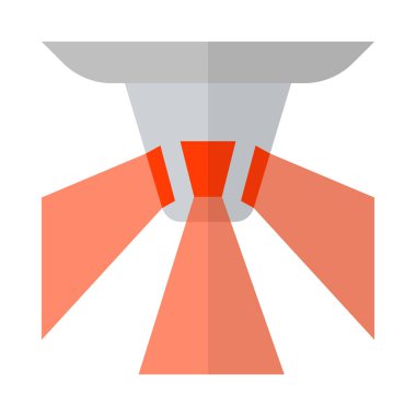 Yanıp sönen acil ışık düz simgesi, vektör işareti, renkli sembol üzerinde beyaz izole. Sembol, logo illüstrasyon. Düz stil tasarım