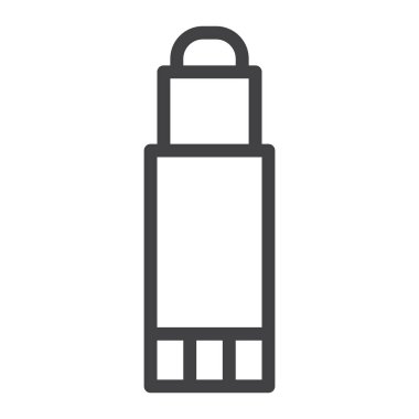 Tutkal sopa satırı simgesi, vektör işareti, anahat üzerinde beyaz izole doğrusal stil piktogram. Sembol, logo illüstrasyon. Düzenlenebilir inme. Piksel mükemmel grafikler