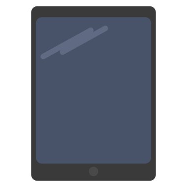 Modern taşınabilir tablet vektör çizim. Düz stil tasarım. Renkli grafik