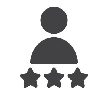 Kullanıcı simge vektör, düz işareti, üzerinde beyaz izole katı piktogram dolu. Sembol, logo illüstrasyon