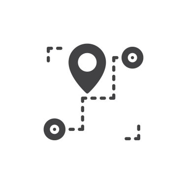 Parça siparişi simge vektör, dolu düz işareti, üzerinde beyaz izole katı piktogram. Sevkiyat izleme simgesi, logo illüstrasyon. Piksel mükemmel vektör grafikleri