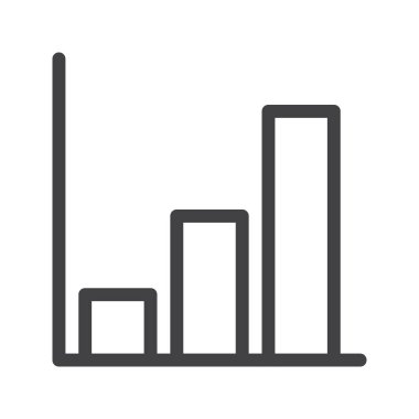 Grafik hat simgesini Anahat vektör işareti, üzerinde beyaz izole doğrusal stil piktogram. Sembol, logo illüstrasyon. Düzenlenebilir kontur