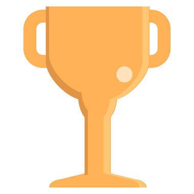 Kazanan Kupası trothy kutsal kişilerin resmi, beyaz izole düz stil tasarlamak vektör çizim. Renkli grafik