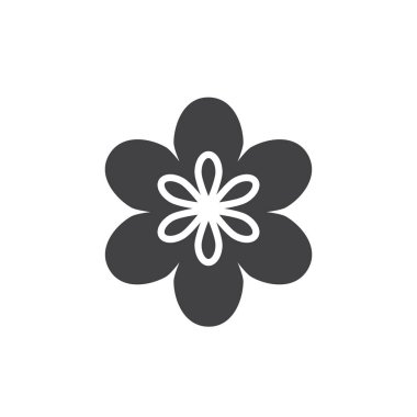 Bahar simge vektör, dolu düz işareti, üzerinde beyaz izole katı piktogram. Astroloji sembolü, logo illüstrasyon