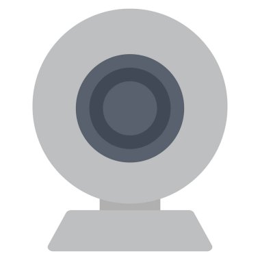 Sohbet web kamera vektör çizim. Kablosuz teknolojileri kavramı. Düz stil tasarım. Renkli grafik