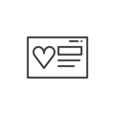 Posta simge vektör, düz işareti, üzerinde beyaz izole katı piktogram dolu. Sadaka sembolü, logo illüstrasyon