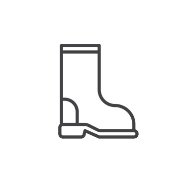 Çizme satırı simgesi, vektör işareti, anahat üzerinde beyaz izole doğrusal stil piktogram. Sembol, logo illüstrasyon. Düzenlenebilir kontur