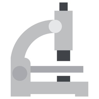 Mikroskop simgesi, vektör çizim düz stil tasarım üzerinde beyaz izole. Renkli grafik