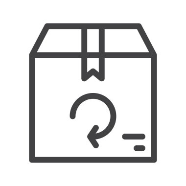 Kutusunda satırı simgesi, vektör işareti, anahat üzerinde beyaz izole doğrusal stil piktogram. Sembol, logo illüstrasyon. Düzenlenebilir inme. Piksel mükemmel grafikler