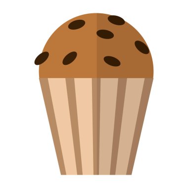 Muffin düz kutsal kişilerin resmi, vektör işareti, renkli sembol üzerinde beyaz izole. Sembol, logo illüstrasyon. Düz stil tasarım