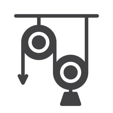 Fizik ders simge vektör, düz işareti, üzerinde beyaz izole katı piktogram dolu. Sembol, logo illüstrasyon. Piksel mükemmel grafikler