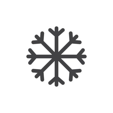 Kış simge vektör, dolu düz işareti, üzerinde beyaz izole katı piktogram. Astroloji sembolü, logo illüstrasyon