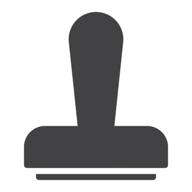 Damga simge vektör, dolu düz işareti, üzerinde beyaz izole katı piktogram. Sembol, logo illüstrasyon. Piksel mükemmel grafikler