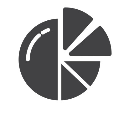 Pasta charticon vektör, dolu düz işareti, üzerinde beyaz izole katı piktogram. Sembol, logo illüstrasyon