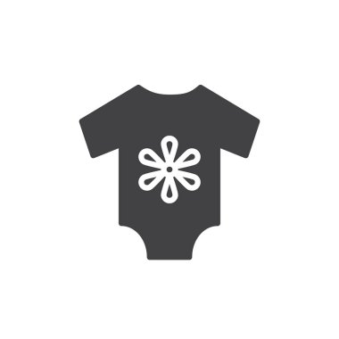 Bebeğin gevşek ceket simge vektör, dolu düz işareti, üzerinde beyaz izole katı piktogram. Sembol, logo illüstrasyon