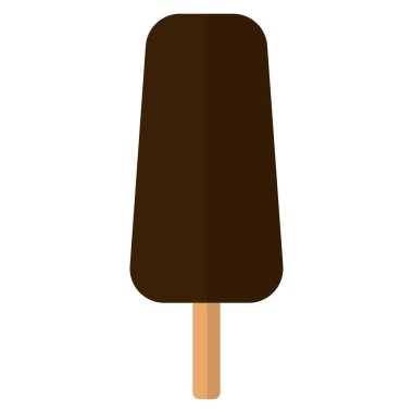 Dondurma eskimo düz simgesi, vektör işareti, renkli sembol üzerinde beyaz izole. Sembol, logo illüstrasyon. Düz stil tasarım