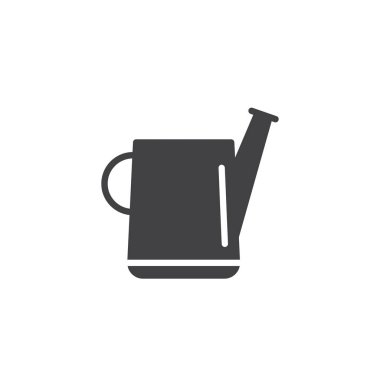 Sulama olabilir simge vektör, düz işareti, üzerinde beyaz izole katı piktogram dolu. Sembol, logo illüstrasyon