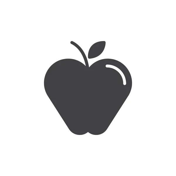 Icono Apple Vector Lleno Signo Plano Pictograma Sólido Aislado Blanco — Vector de stock