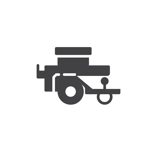 Wheelbarrow Vector Icono Sembradora Lleno Signo Plano Pictograma Sólido Aislado — Archivo Imágenes Vectoriales