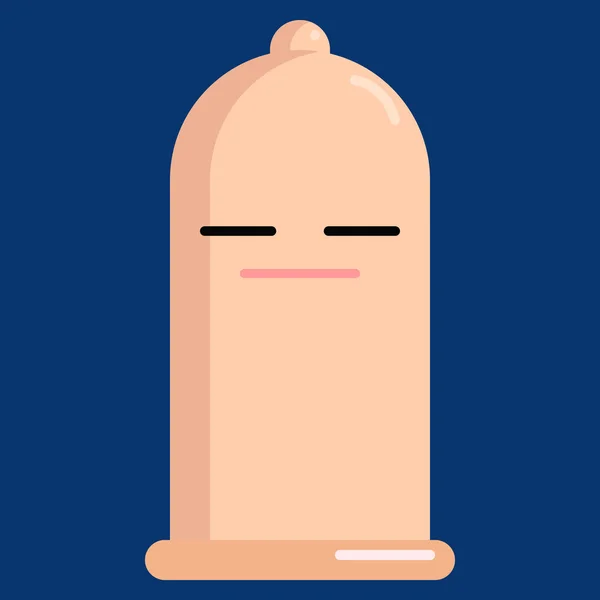 Ανέκφραστο Πρόσωπο Προφυλακτικό Emoji Διανυσματικά Εικονογράφηση Επίπεδη Στυλ Σχεδιασμού Πολύχρωμα — Διανυσματικό Αρχείο