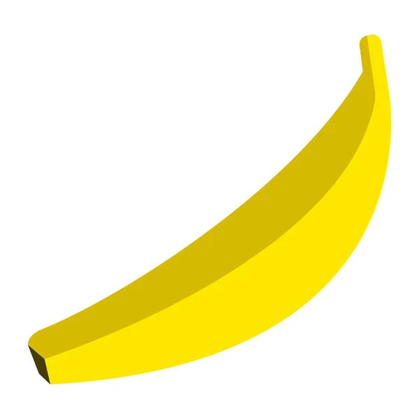 Банан Свежий Сочный Фруктовая Икона Векторная Иллюстрация Плоского Стиля Изолированная — стоковый вектор