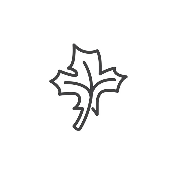 Иконка Осенней Линии Очертания Векторного Знака Пиктограмма Линейного Стиля Выделенная — стоковый вектор