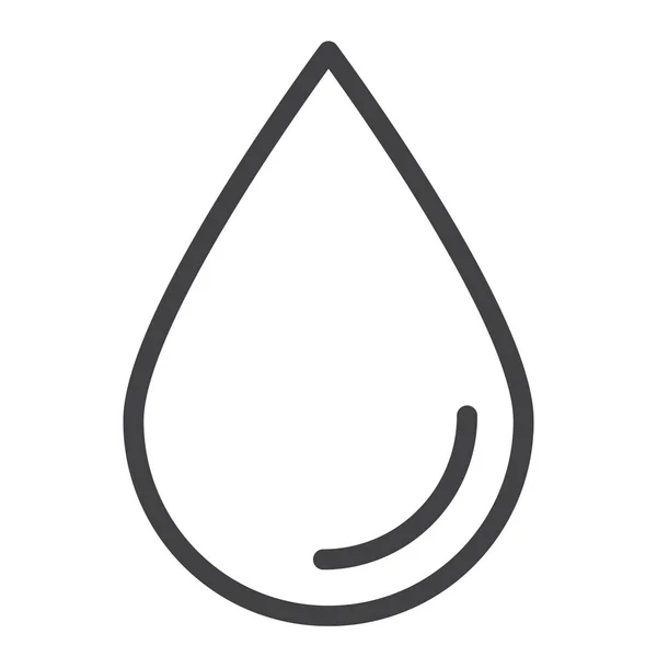 Wassertropfen Liniensymbol Umrissvektorzeichen Lineares Piktogramm Auf Weiß Isoliert Symbol Logoabbildung — Stockvektor