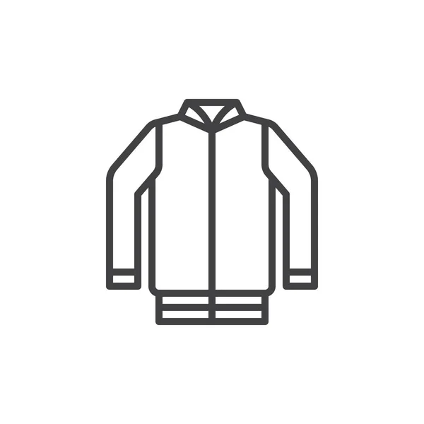 Icono Línea Chaqueta Signo Vector Contorno Pictograma Estilo Lineal Aislado — Vector de stock