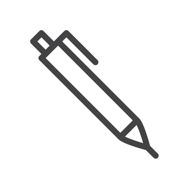 オフィスのペンの線のアイコン アウトライン ベクトル記号 直線的なスタイルのピクトグラムが白で隔離 シンボル ロゴの図 編集可能なストローク — ストックベクタ