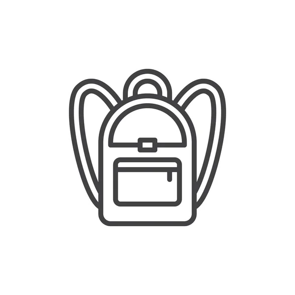 Icono Línea Mochila Escolar Signo Vector Contorno Pictograma Estilo Lineal — Archivo Imágenes Vectoriales