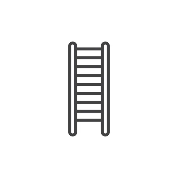 Leiterlinien Symbol Umrissvektorzeichen Lineares Piktogramm Auf Weiß Isoliert Symbol Logoabbildung — Stockvektor
