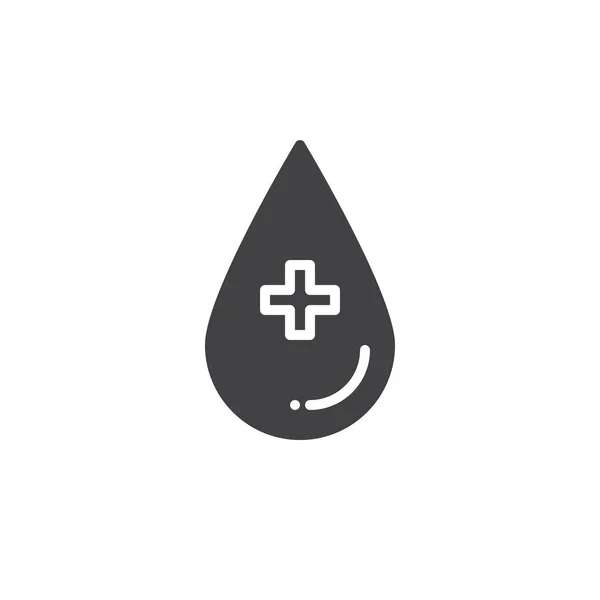 Bluttransfusionssymbolvektor Gefülltes Flaches Zeichen Solides Piktogramm Auf Weiß Isoliert Symbol — Stockvektor