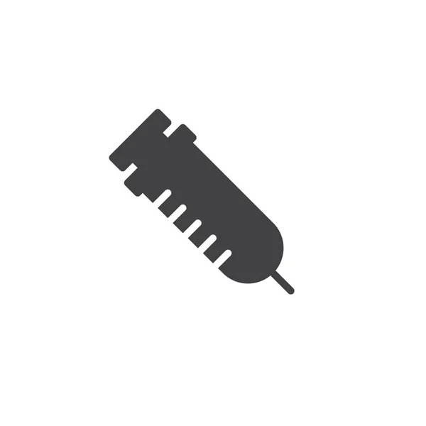 Injekční Stříkačka Ikona Vektor Plněné Ploché Znamení Solidní Piktogram Izolované — Stockový vektor