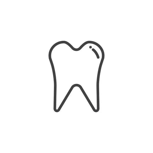 Icono Línea Dientes Signo Vector Contorno Pictograma Estilo Lineal Aislado — Archivo Imágenes Vectoriales