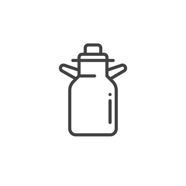 牛乳は アイコンを並べることができるアウトライン ベクトル記号 直線的なスタイルのピクトグラムが白で隔離 シンボル ロゴの図 編集可能なストローク — ストックベクタ