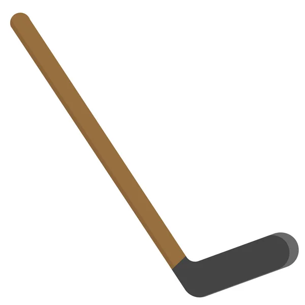 Icône Bâton Hockey Illustration Vectorielle Design Plat Isolé Sur Blanc — Image vectorielle
