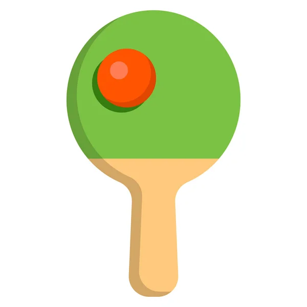 Tabletennis Ping Pong Raquete Ícone Bola Ilustração Vetorial Design Estilo — Vetor de Stock